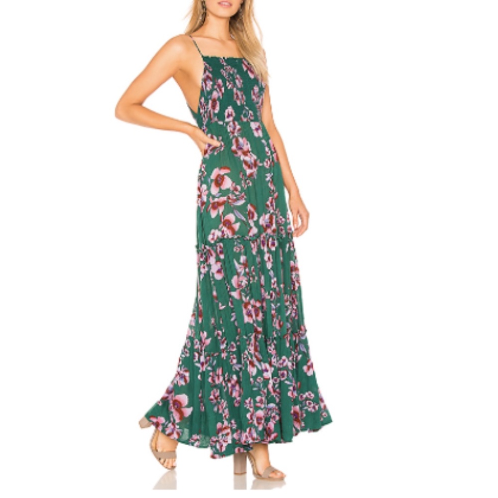 Free People Garden Party Maxi Dress in Turquoise